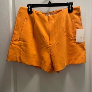 A New Day Vibrant Orange Midi Shorts